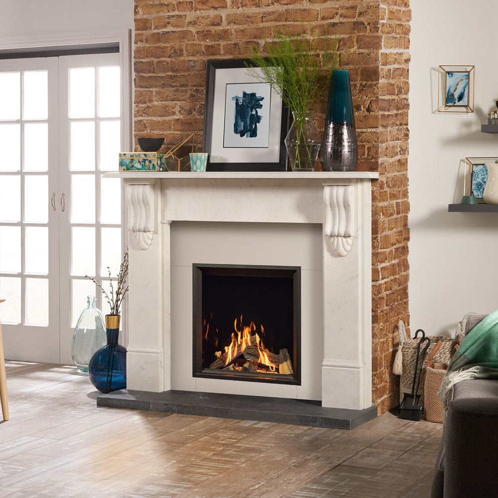 Gazco Onyx Eclipse 60HL Conventional Flue Frameless Burning Logs Gas Fire