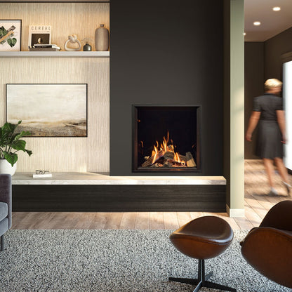 Gazco Onyx Eclipse 60HL Conventional Flue Frameless Burning Logs Gas Fire