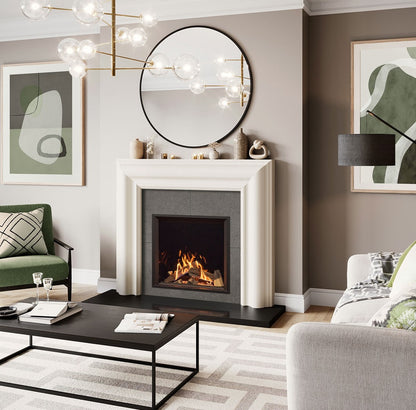 Gazco Onyx Eclipse 60HL Conventional Flue Frameless Burning Logs Gas Fire