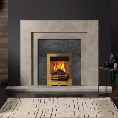 Gazco Onyx Mirage 40i Electric Fire with Brass Frame