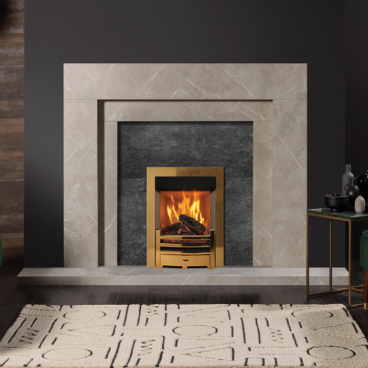 Gazco Onyx Mirage 40i Electric Fire with Brass Frame