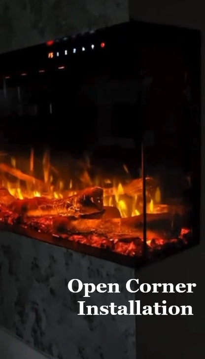 Flamora PR Panoramic Pulsing Log Electric Feature Wall Fire Range : PR1300·PR1500·PR1800