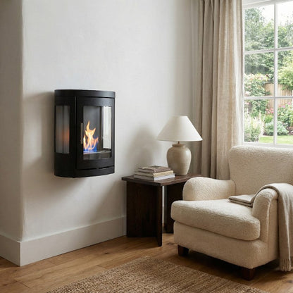 Scandi-Flame Oregon Wall Mounted Bioethanol Flueless Real Flame Stove