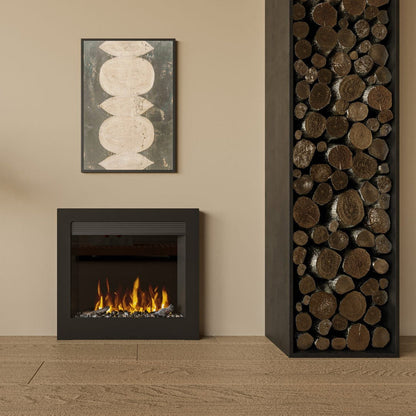 Flamora P610 22" Remote Controlled Electric Fire with Log/ Coal Effect for 16" by 22" Opening