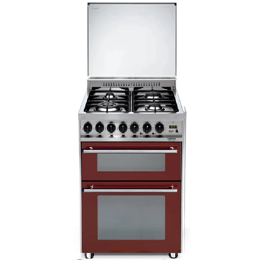 Lofra Professional 60 PRU D66MFE/C GV Burgundy Gas Dual Fuel Range Cooker 60cm