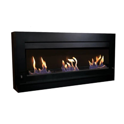 Scandiflame Quatro Black Extra Large Bioethanol Wall Mounted Fireplace 1360mm wide