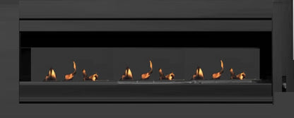 Scandiflame Quatro Black Extra Large Bioethanol Wall Mounted Fireplace 1360mm wide
