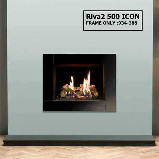 Gazco Riva2 500 Icon Black Glass Frame for Riva2 500 Gas Fire: 934-388
