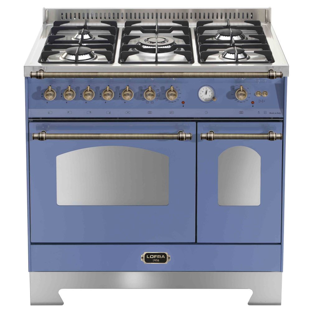 Lofra Dolcevita 90 RLVD 96MFTECI / GvGt Gas Dual Fuel Range Cooker 90cm Lavender & Chrome