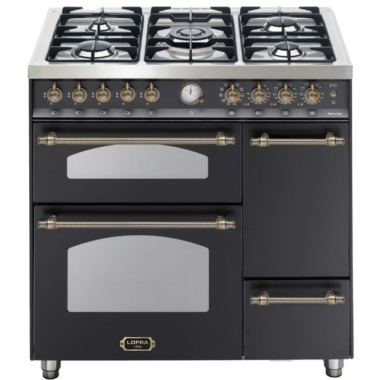 Lofra Dolcevita 90cm Quatro Black Bronze 96MF2ET Gas Dual Fuel Range Cooker