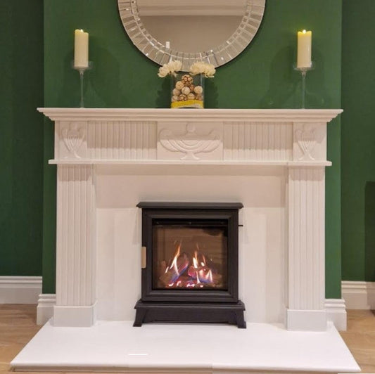 Wildfire Ravel 400 HE Log Effect Slide Control Conventional Flue Gas Fire with Stove Frame