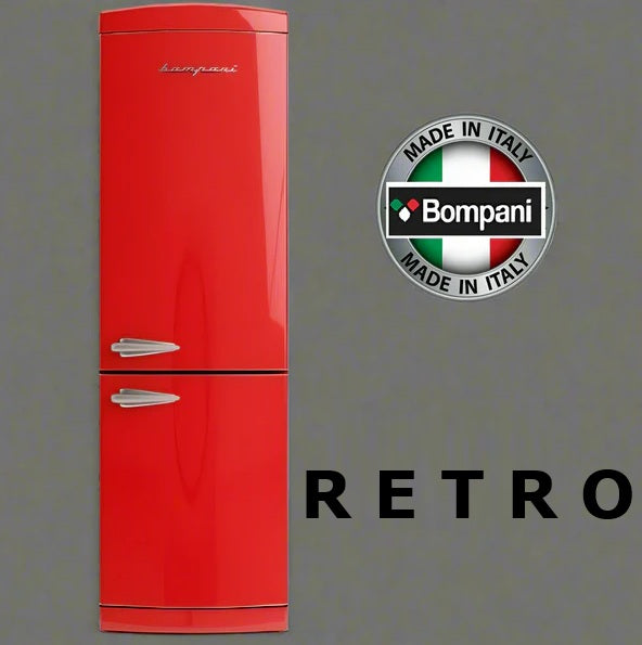 Bompani BOCB606/R Frost Free Retro 50’s Fiery Red Refrigerator 70:30 - 60x188.7x71 cm