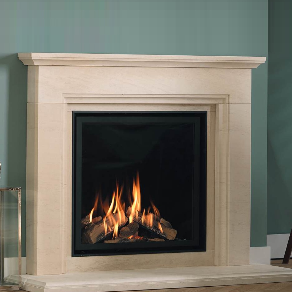 Wildfire Ravel 750 HE Log Effect Slide Control Conventional Flue Gas Fire with Edge Trim