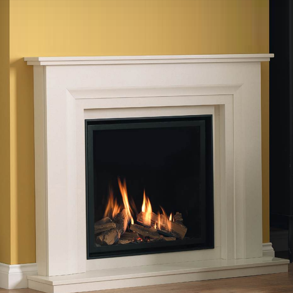 Wildfire Ravel 750 HE Log Effect Slide Control Conventional Flue Gas Fire with Edge Trim