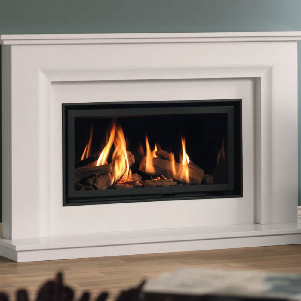 Wildfire Ravel 800 HE Log Effect Slide Control Balanced Flue Gas Fire with Edge Trim