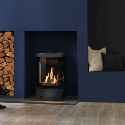 Gazco Loft 3 Sided Balanced Flue Contemporary Gas Stove