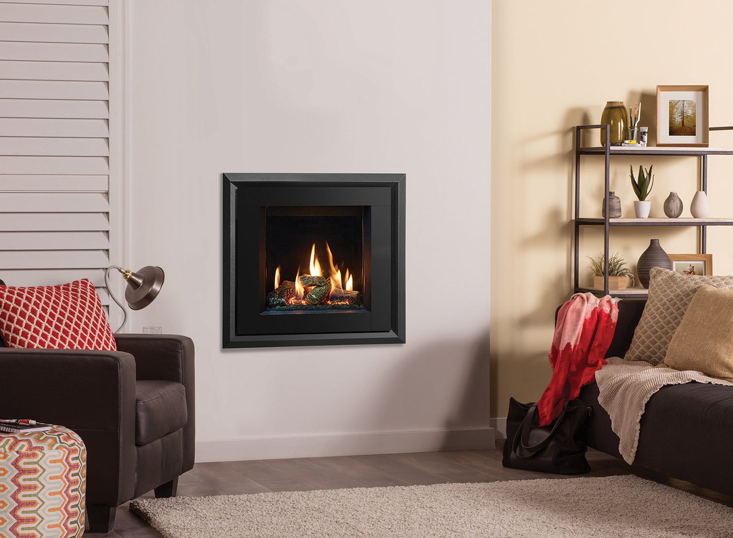 Gazco Riva2 400 Conventional Flue Gas Fire with Evoke XS Glass Frame