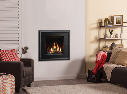 Gazco Riva2 400 Conventional Flue Gas Fire with Evoke XS Glass Frame