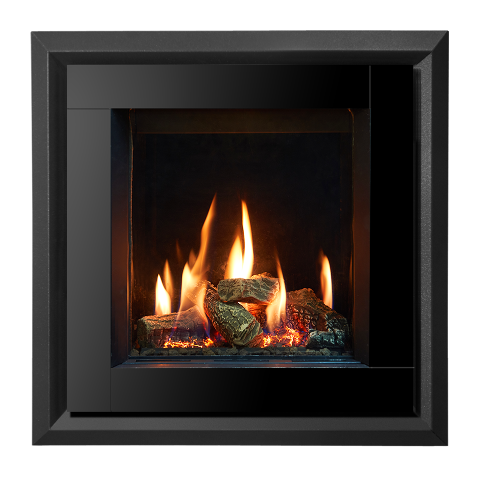 Gazco Riva2 400 Conventional Flue Gas Fire with Evoke XS Glass Frame