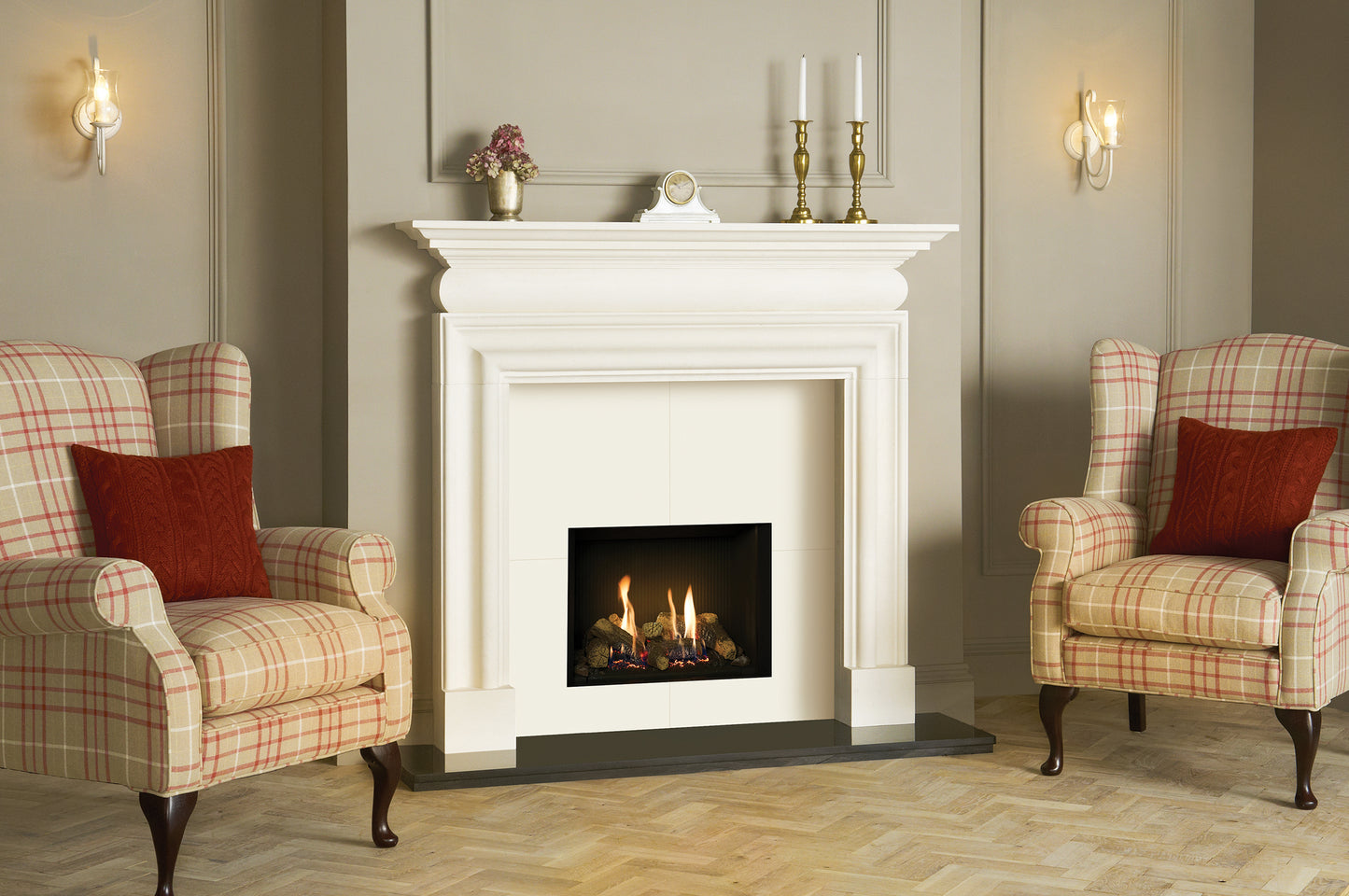 Gazco Riva2 500 Conventional Flue Log Effect Gas Fire with Edge Frame
