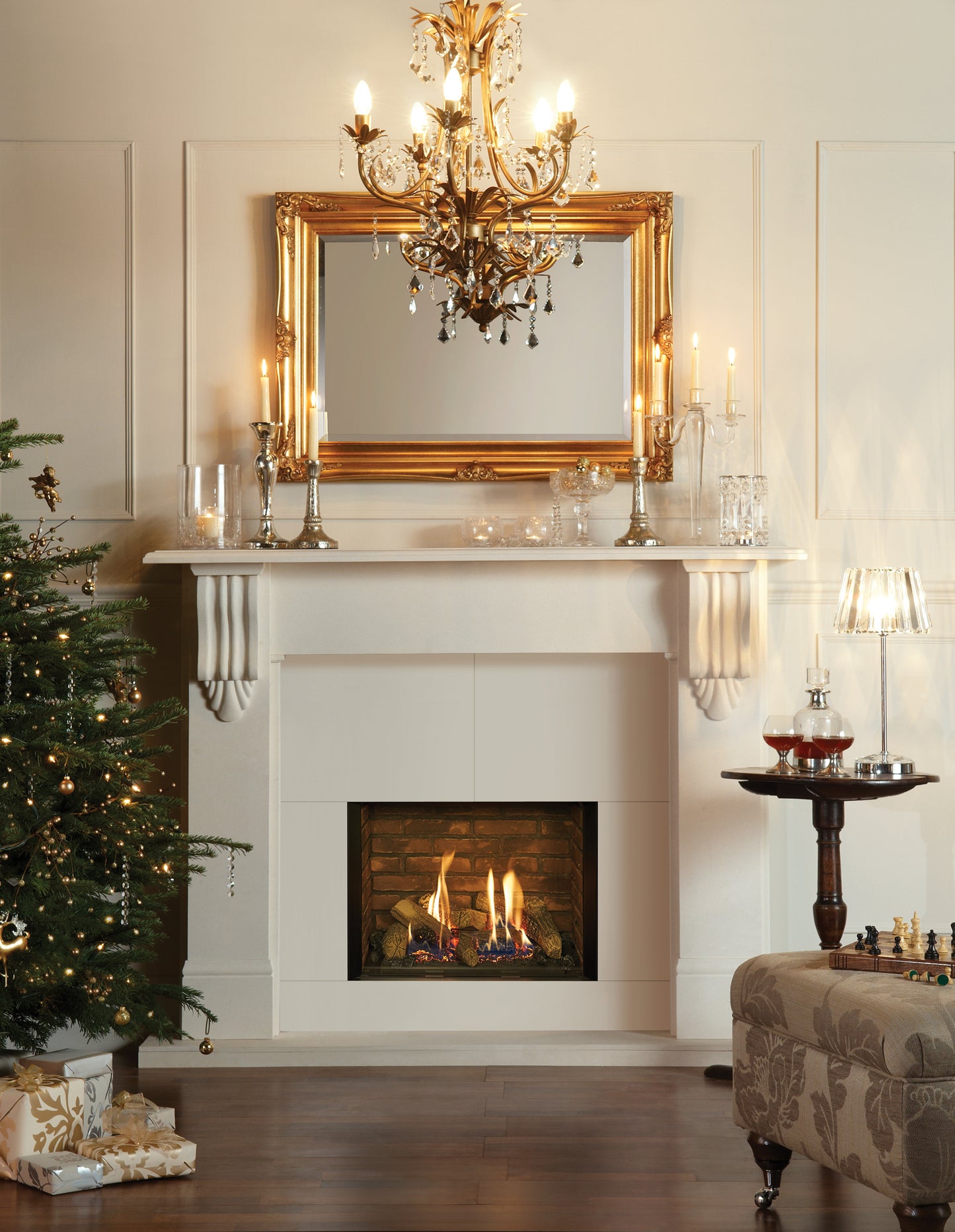 Gazco Riva2 500 Conventional Flue Log Effect Gas Fire with Edge Frame