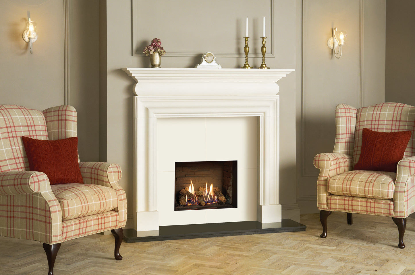 Gazco Riva2 500 Conventional Flue Log Effect Gas Fire with Edge Frame