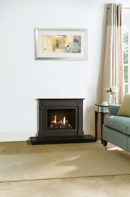 Gazco Riva2 500 Balanced Flue Log Effect Gas Fire with Ellingham Frame