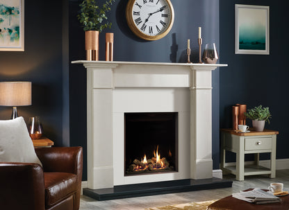 Gazco Riva2 600HL Conventional Flue Log Effect Gas Fire with Edge Frame