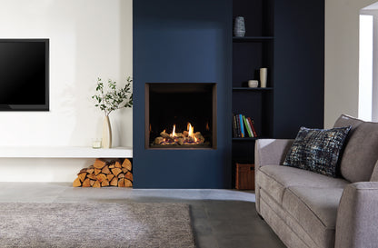 Gazco Riva2 600HL Conventional Flue Log Effect Gas Fire with Edge Frame