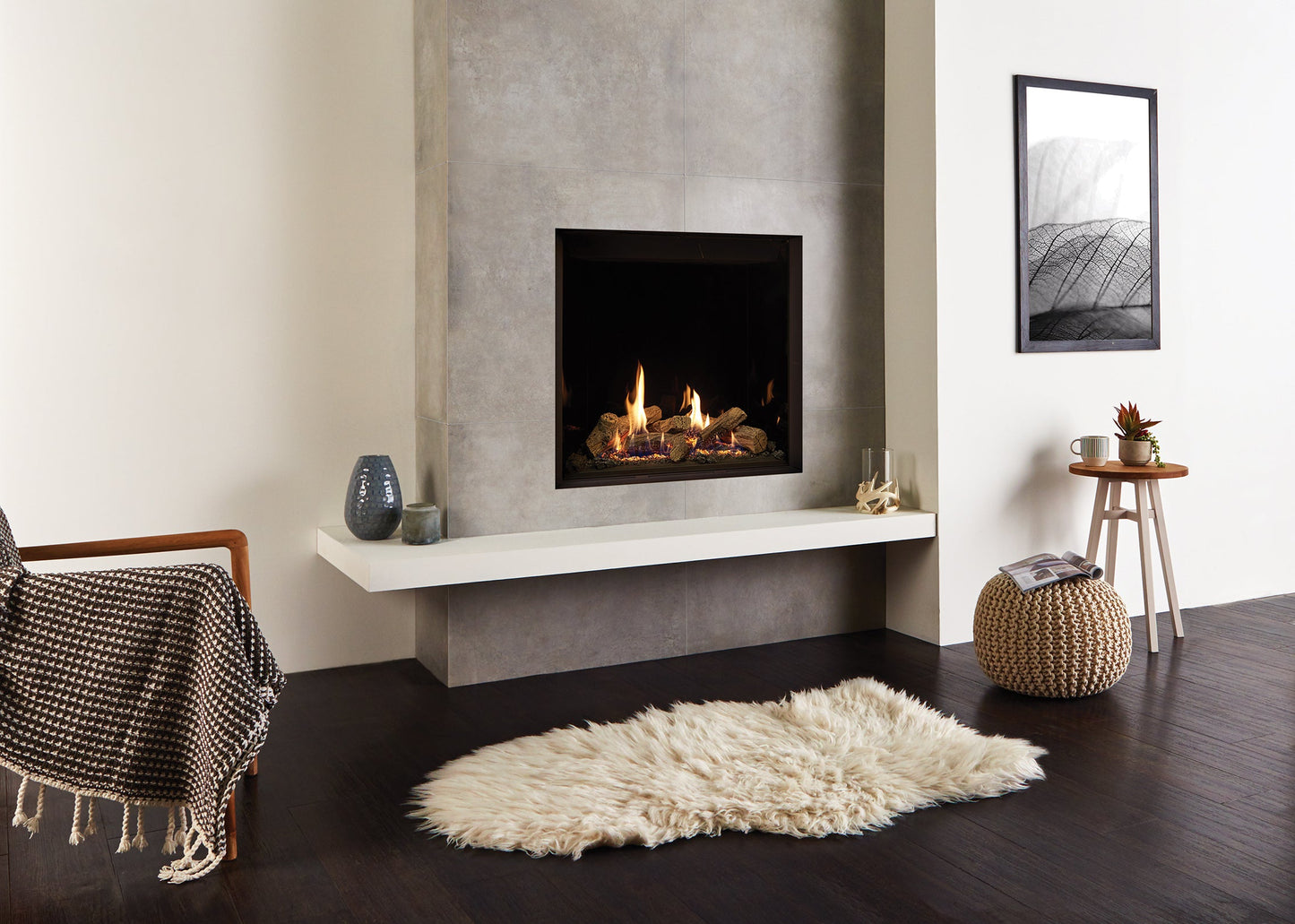 Gazco Riva2 600HL Conventional Flue Log Effect Gas Fire with Edge Frame