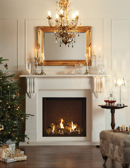Gazco Riva2 750HL Conventional Flue Log Effect Gas Fire with Edge Frame