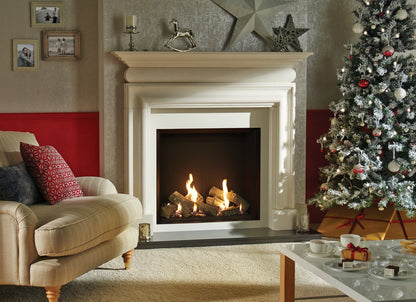 Gazco Riva2 750HL Conventional Flue Log Effect Gas Fire with Edge Frame