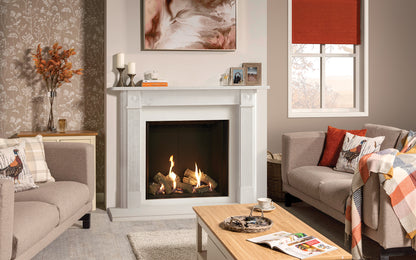 Gazco Riva2 750HL Conventional Flue Log Effect Gas Fire with Edge Frame