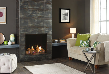 Gazco Riva2 750HL Conventional Flue Log Effect Gas Fire with Edge Frame