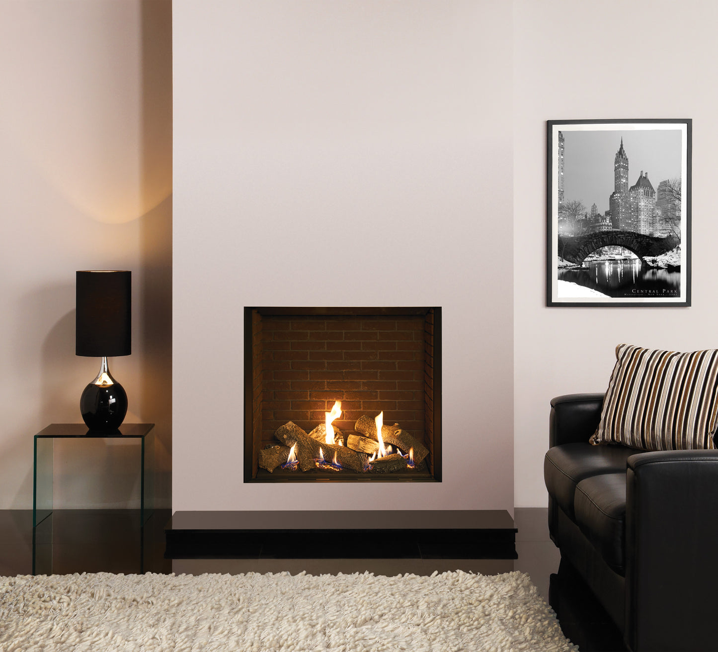 Gazco Riva2 750HL Conventional Flue Log Effect Gas Fire with Edge Frame