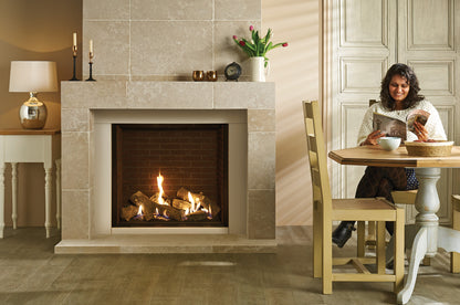Gazco Riva2 750HL Conventional Flue Log Effect Gas Fire with Edge Frame