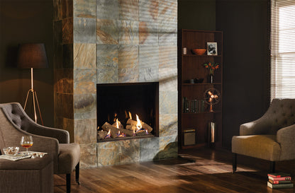 Gazco Riva2 750HL Conventional Flue Log Effect Gas Fire with Edge Frame