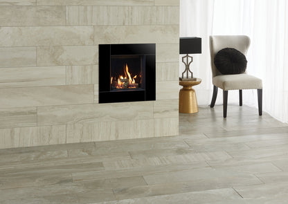 Gazco Riva2 400 Conventional Flue Gas Fire with Icon XS Black Glass Frame