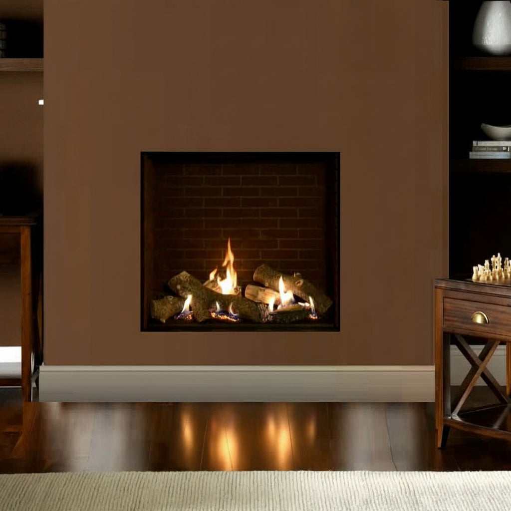 Gazco Riva2 750HL Balanced Flue Log Effect Gas Fire with Edge Frame