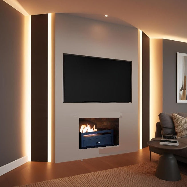 Scandi-Flames Bioethanol 18" Dunlaoighre Fireplace Bioethanol Basket in Kingston Black
