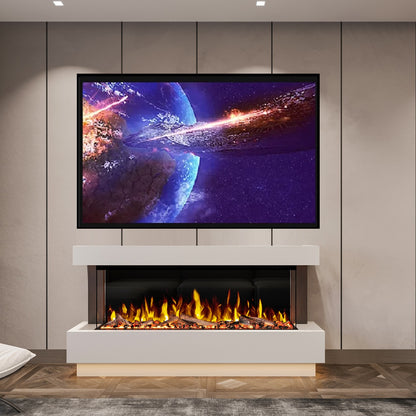 Flamora Sardinia Timber Electric Fireplace Suite with Pulsing Deep Log Effect 1650mm