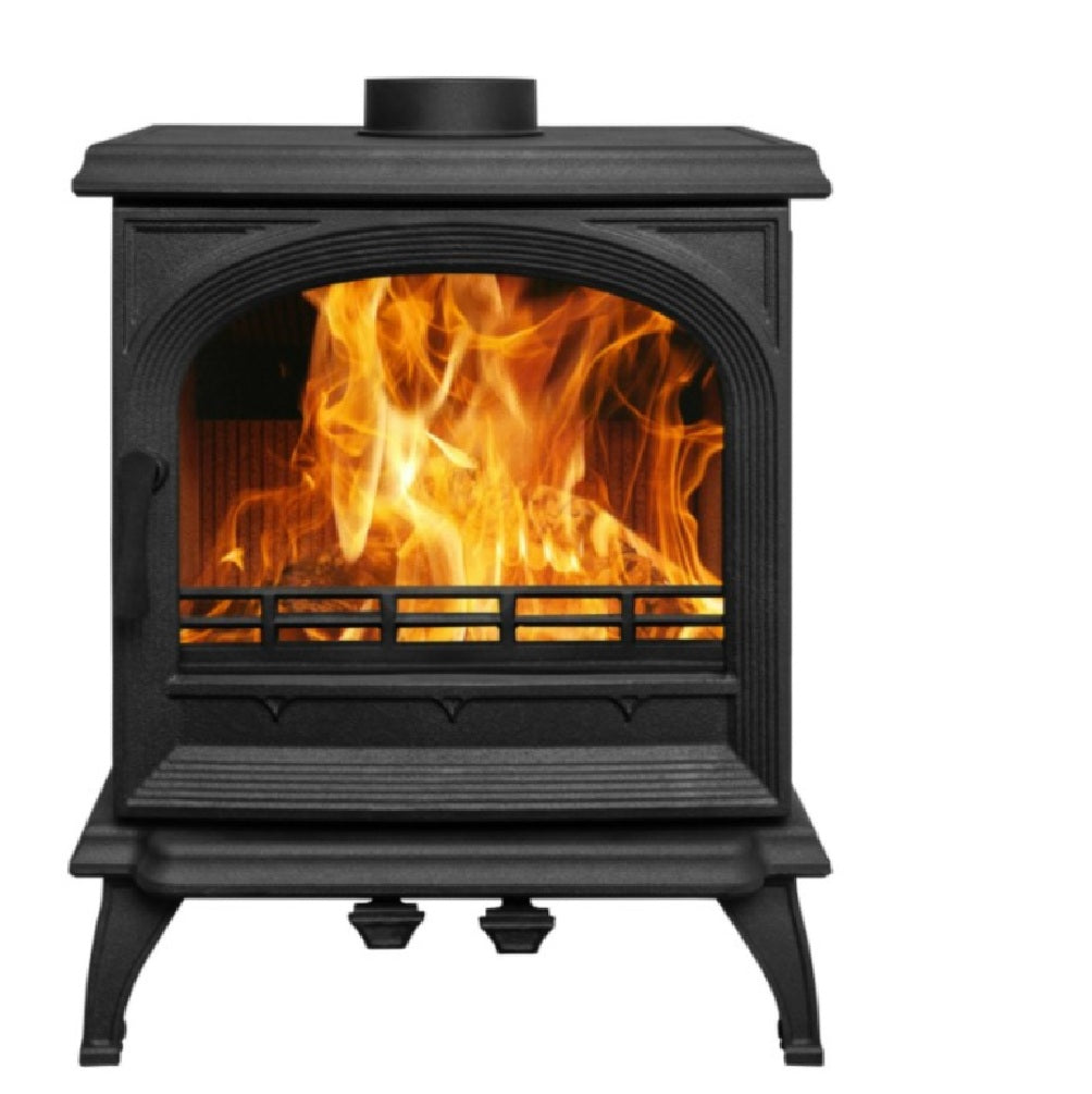 Victoria SH5 Medium Solid Fuel Multi Fuel Widescreen Arched Cast Iron Stove & Flue Bundle 5.1KW