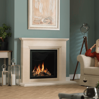 Wildfire Ravel 750 HE Log Effect Slide Control Conventional Flue Gas Fire with Edge Trim