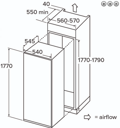 CDA Side-by-Side Fridge & Freezer Pack CRI621 & CRI681 Twin Set