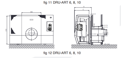 Dru Arts Gas Balanced Flued Wall Mounted Gas Heaters In Ivory White