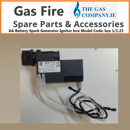 AA Gas Fire Battery Ignitor Box &amp; Cable Kit -Ignition Module BZX 1/1.5