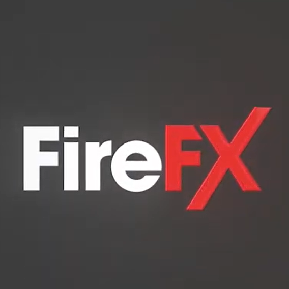 FireFX logo on a black background