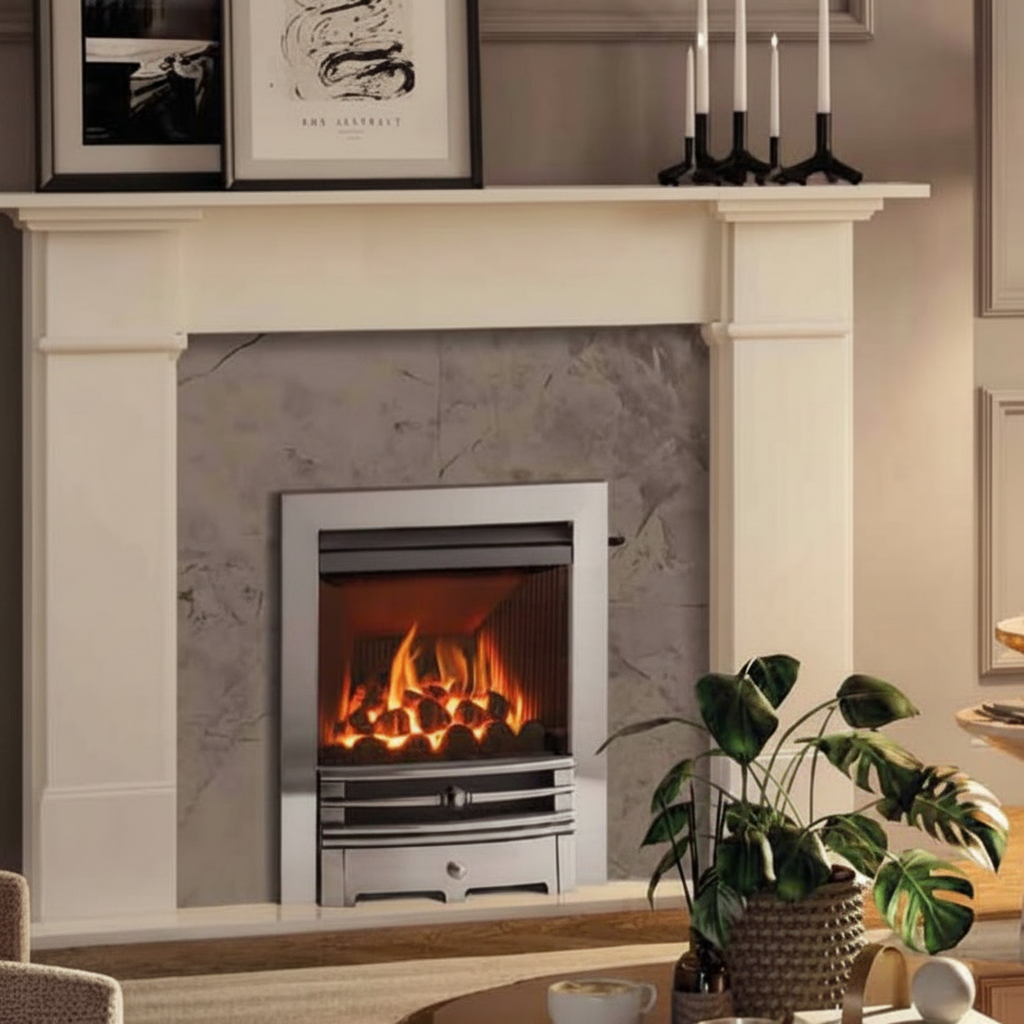 Gazco Logic HE Conventional Flue Chartwell Steel