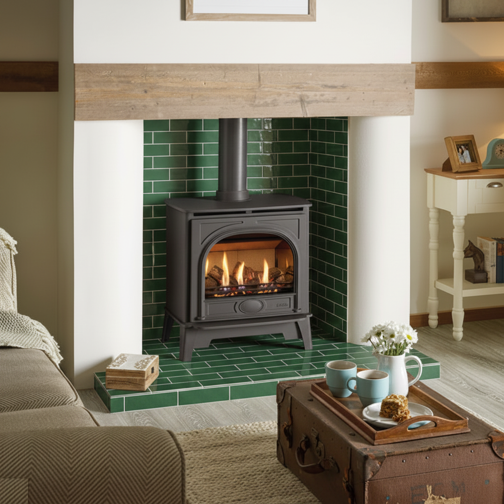 Gazco Medium Stockton 2 Conventional Flue Gas Stove For Chimney
