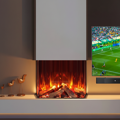 ICONIC 750mm Electric Fire EICONHD75 with SOLARFLAME Deluxe Log